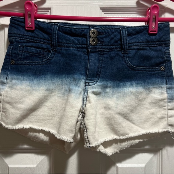 Short Mudd Brodé Pour Fille - Taille 14.5, Denim Moyen, Motif Floral, Neuf